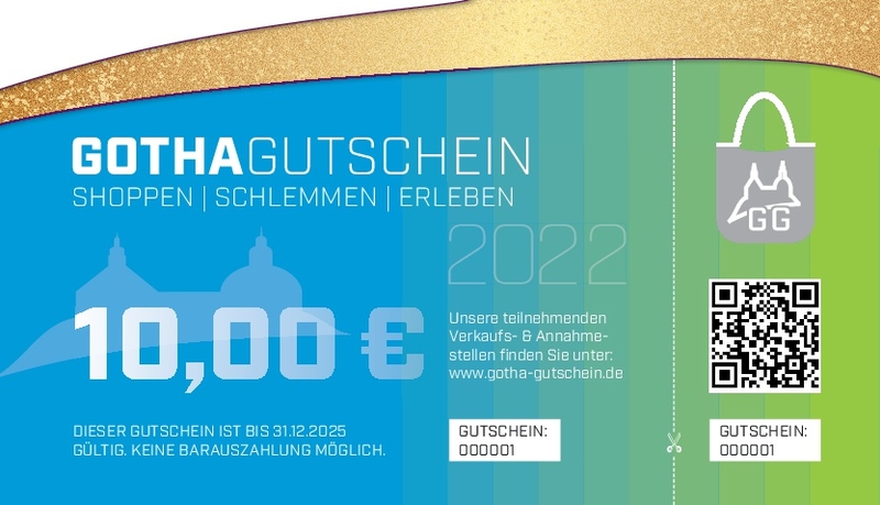 028 2022 Gotha Gutschein ist ab sofort 10 Euro wert